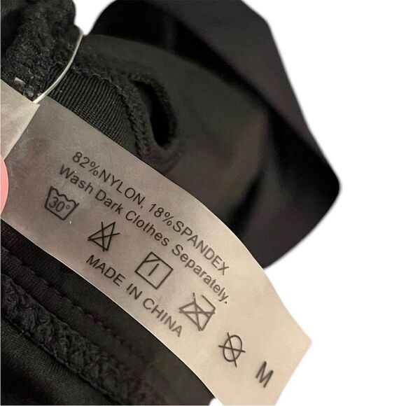 Cici Bird Black Ruffle Sleeve Swim Top, Size M, NWT - Picture 7 of 8